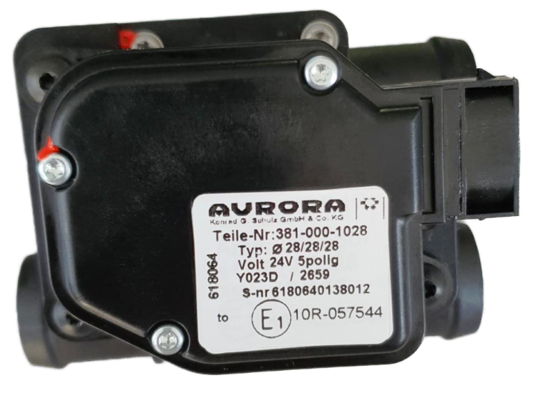 Wasserventil 3Wege/28mm/4Anschlüsse