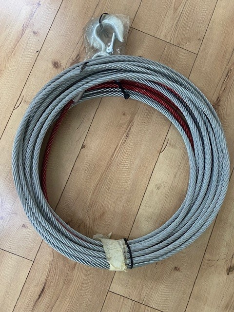 Tiracavi con gancio Per argano elettrico 24V 6800Kg con ruota libera