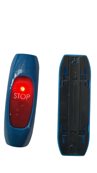 Haltewunschtaster grau/rot