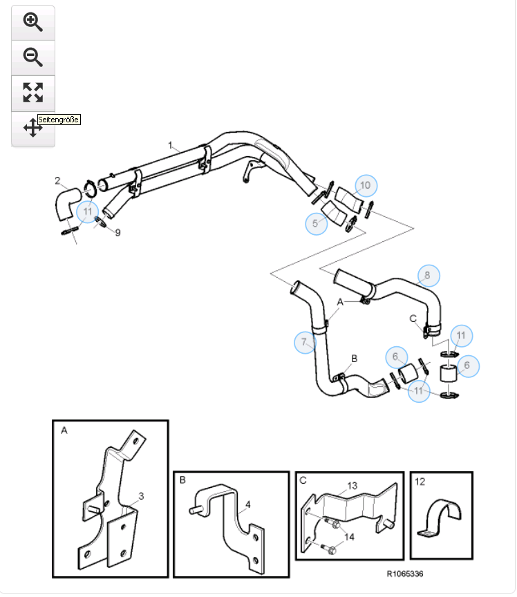 Water hose No. 8 for Volvo retarder